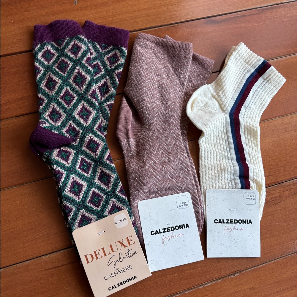 Vibrant Green and Purple Hosiery Socks Collection